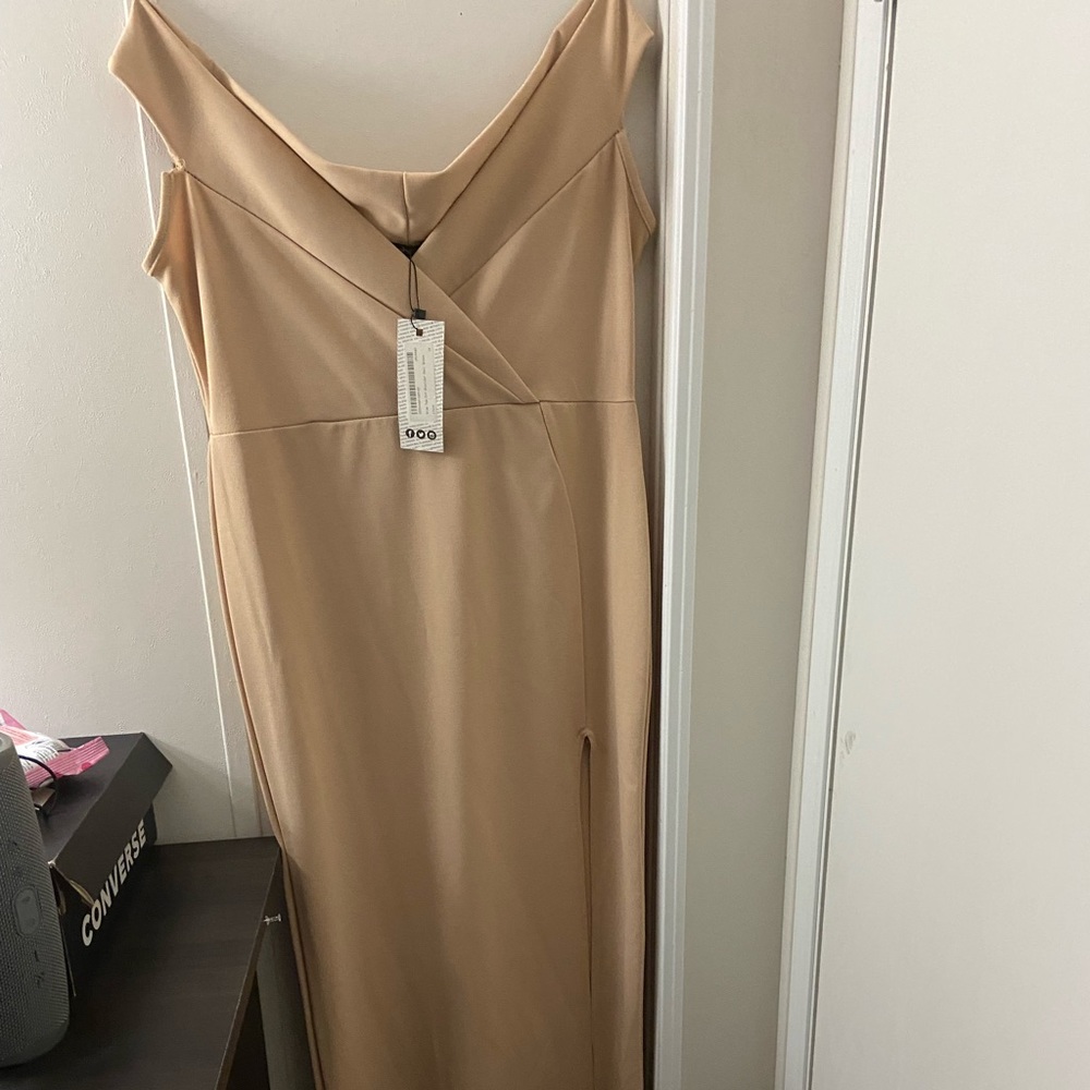 Long beige Dress
